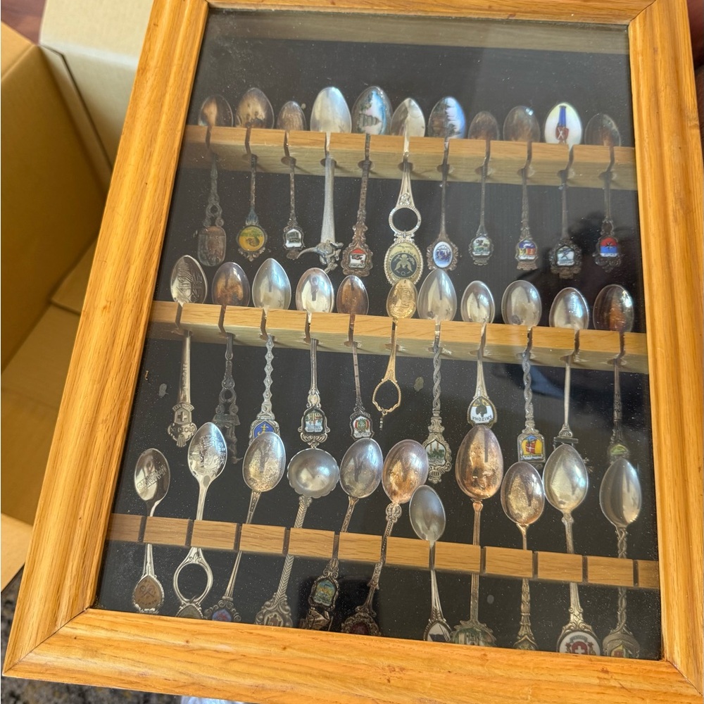 Decorative Silver Spoon Collection Display - Picture 3 of 4